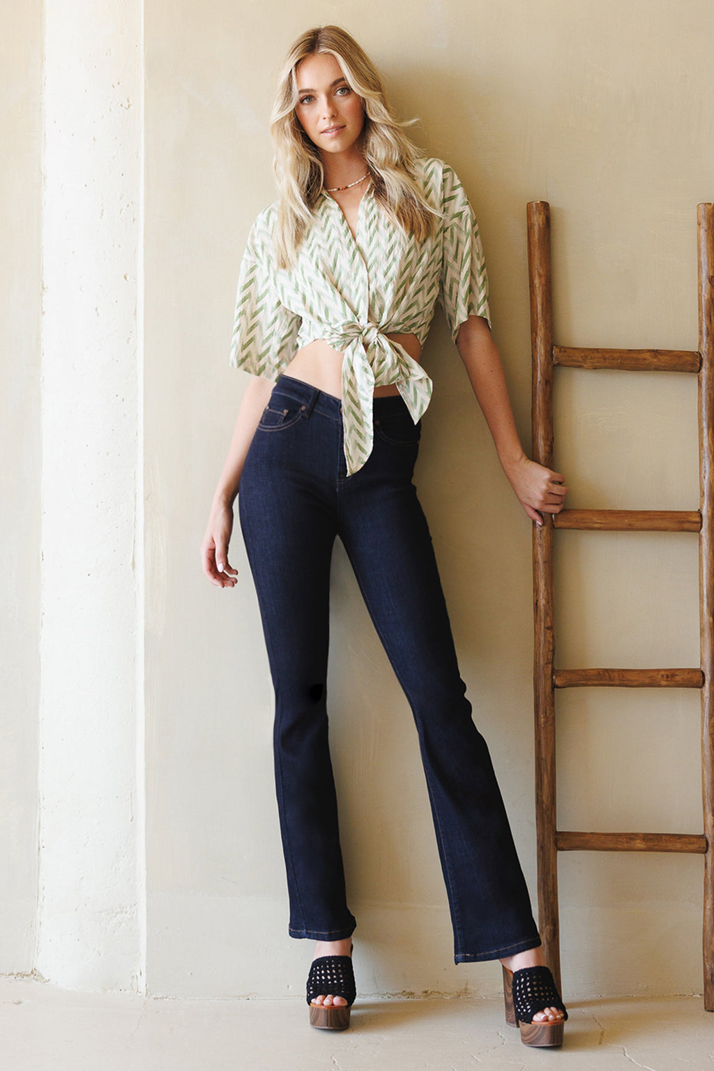 High Rise Classic Bootcut Jeans-1