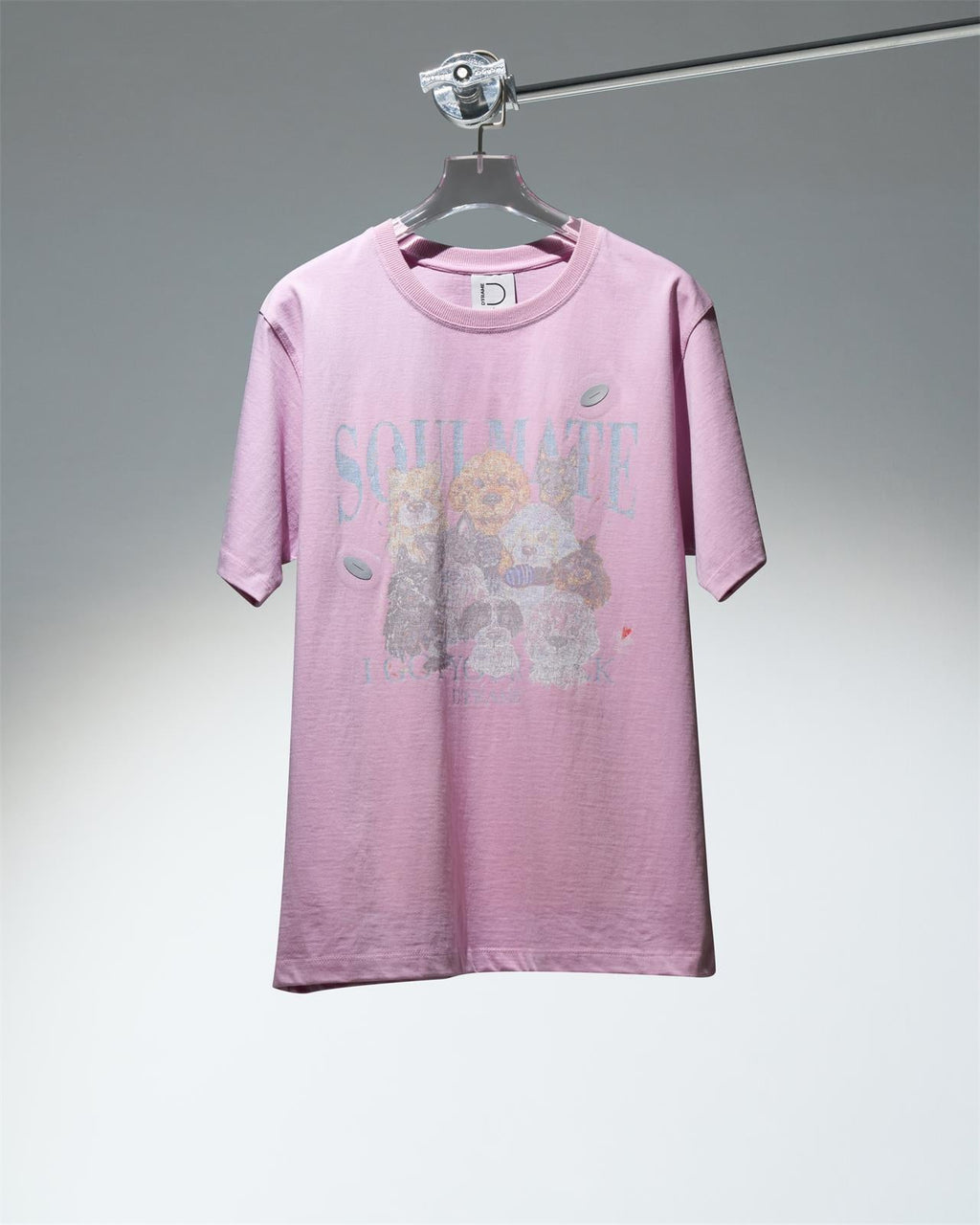 [DFRAME] Make Dog Printed Short Sleeve T-shirt "SOULMATE" Casual Women's Short Sleeve T-shirt-2