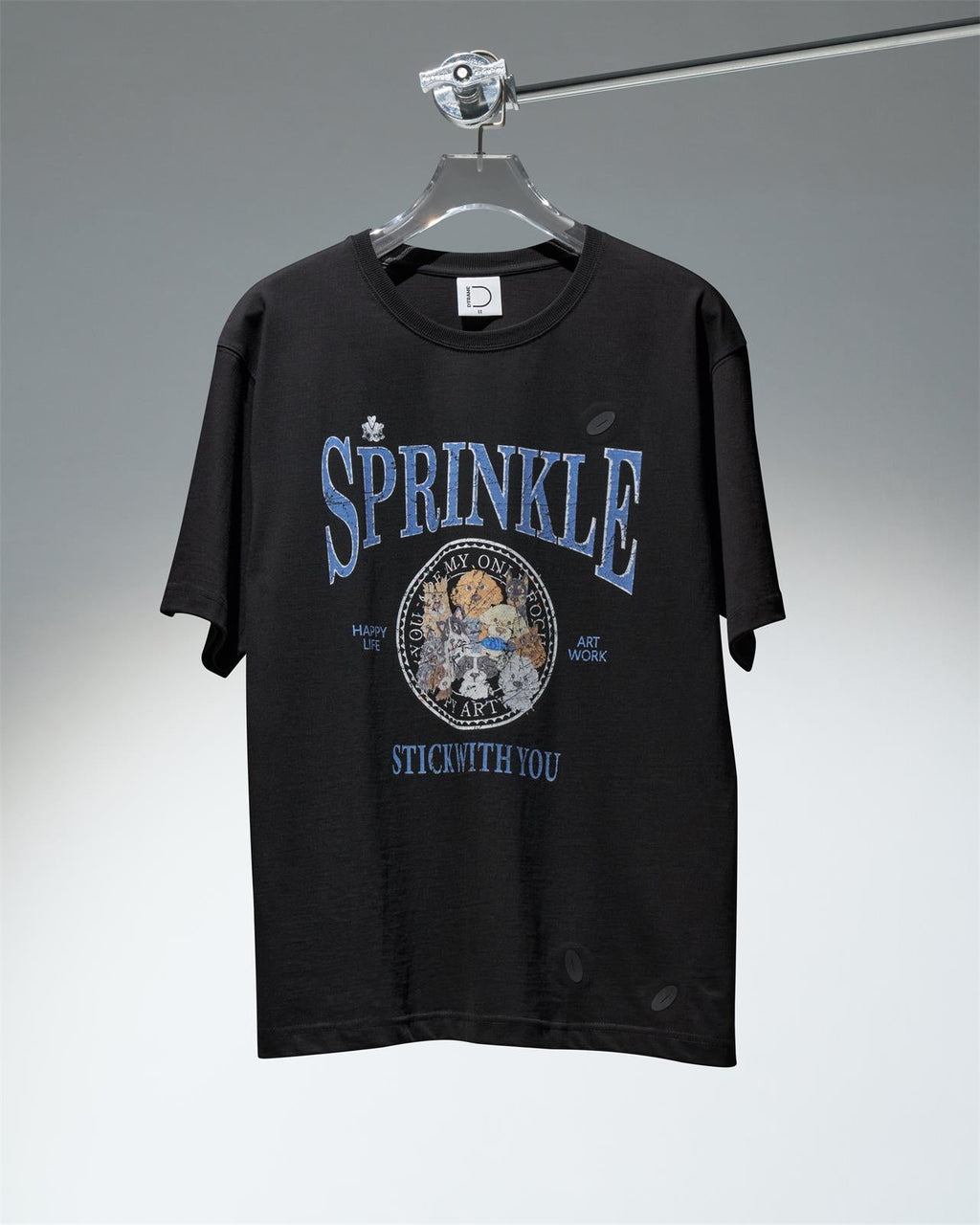 [DFRAME] Lovely Dog Printed Short Sleeve T-shirt "SOULMATE" Casual Women's Short Sleeve T-shirt-0