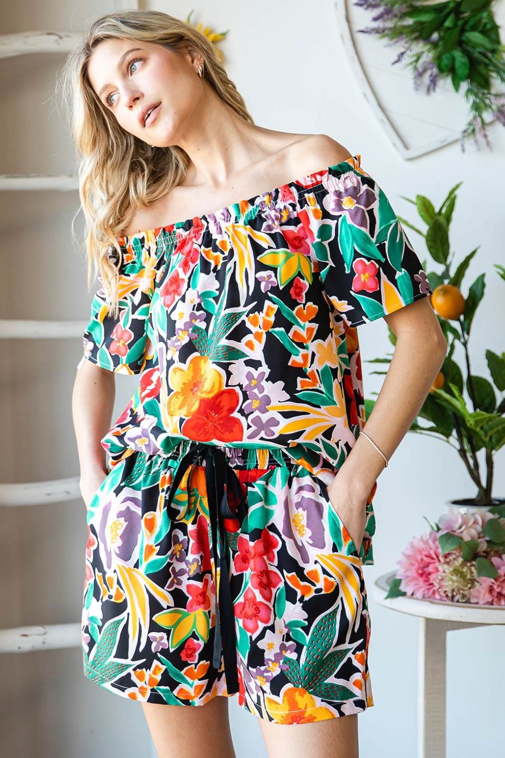 Cotton Bleu by Nu Label Floral Off-Shoulder Top-3