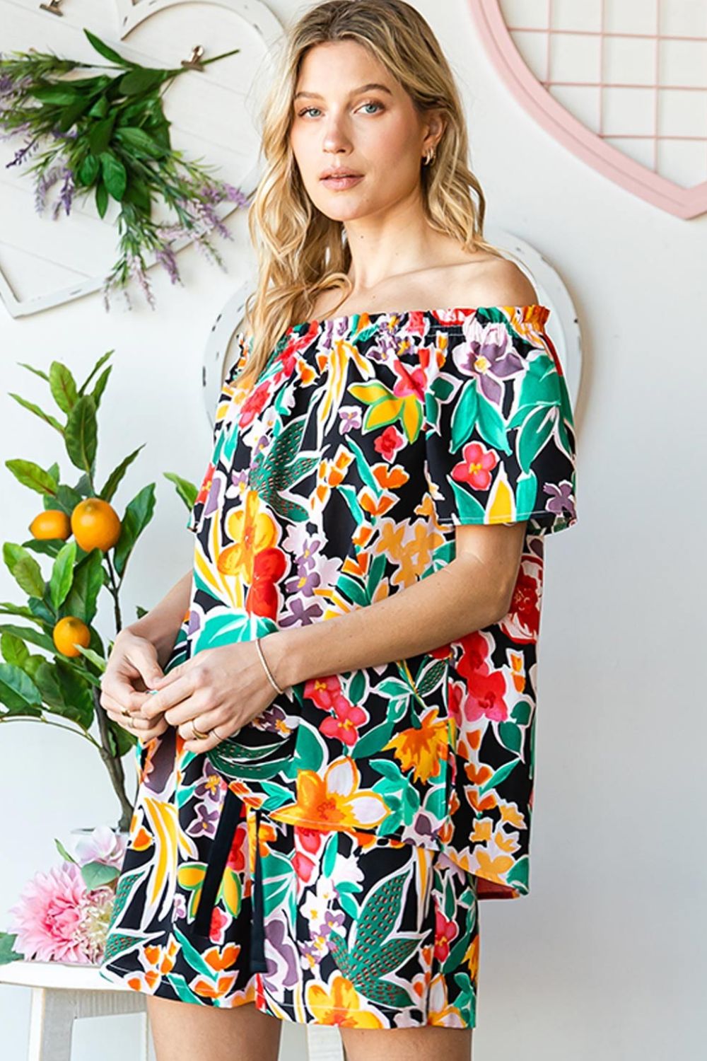 Cotton Bleu by Nu Label Floral Off-Shoulder Top-2