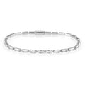 3W1715 - Rhodium Brass Bracelet with AAA Grade CZ in Clear-0