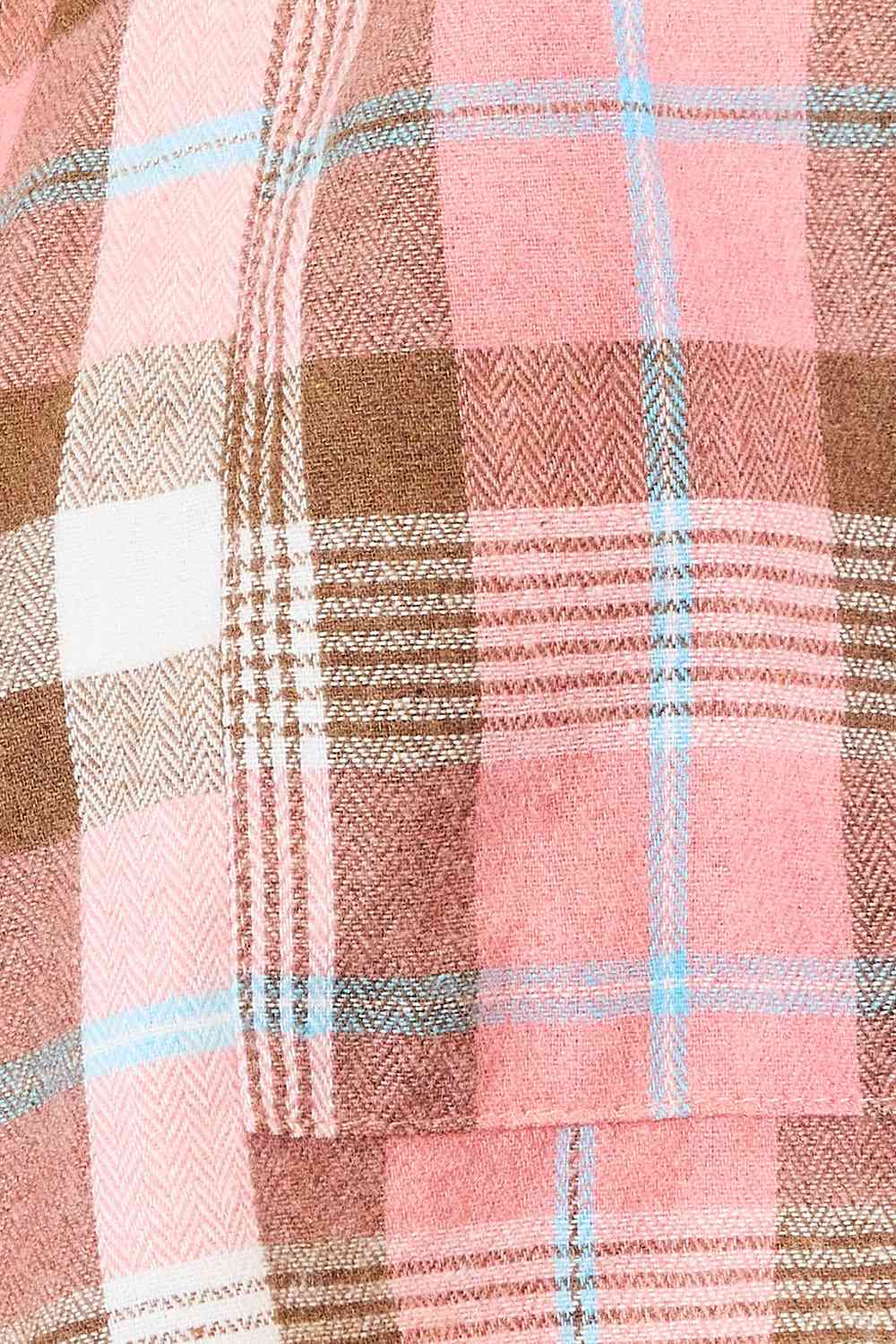 Double Take Plaid Collared Neck Long Sleeve Button-Up Shirt-4