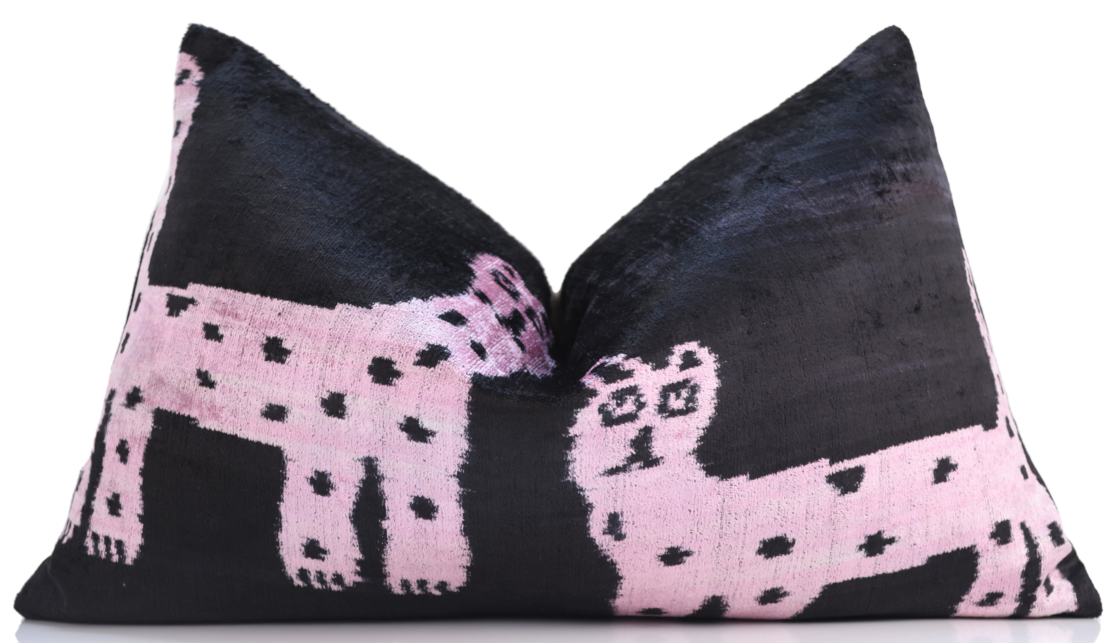 Best-Selling Pink Panther Velvet Pillow – Handmade 16x24 Lumbar-4