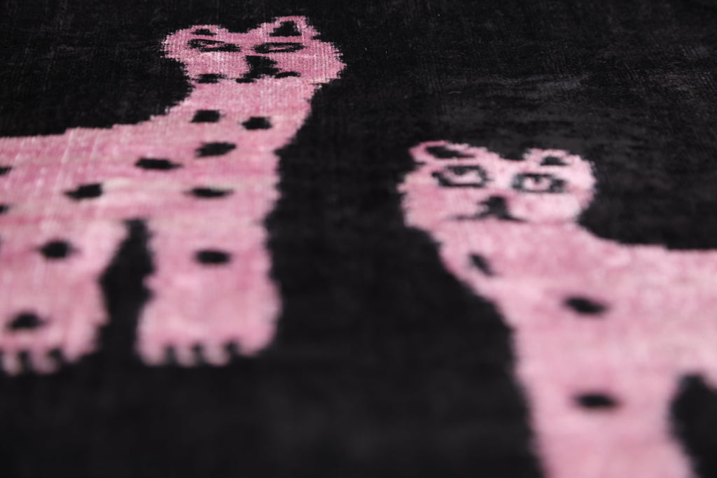 Best-Selling Pink Panther Velvet Pillow – Handmade 16x24 Lumbar-3
