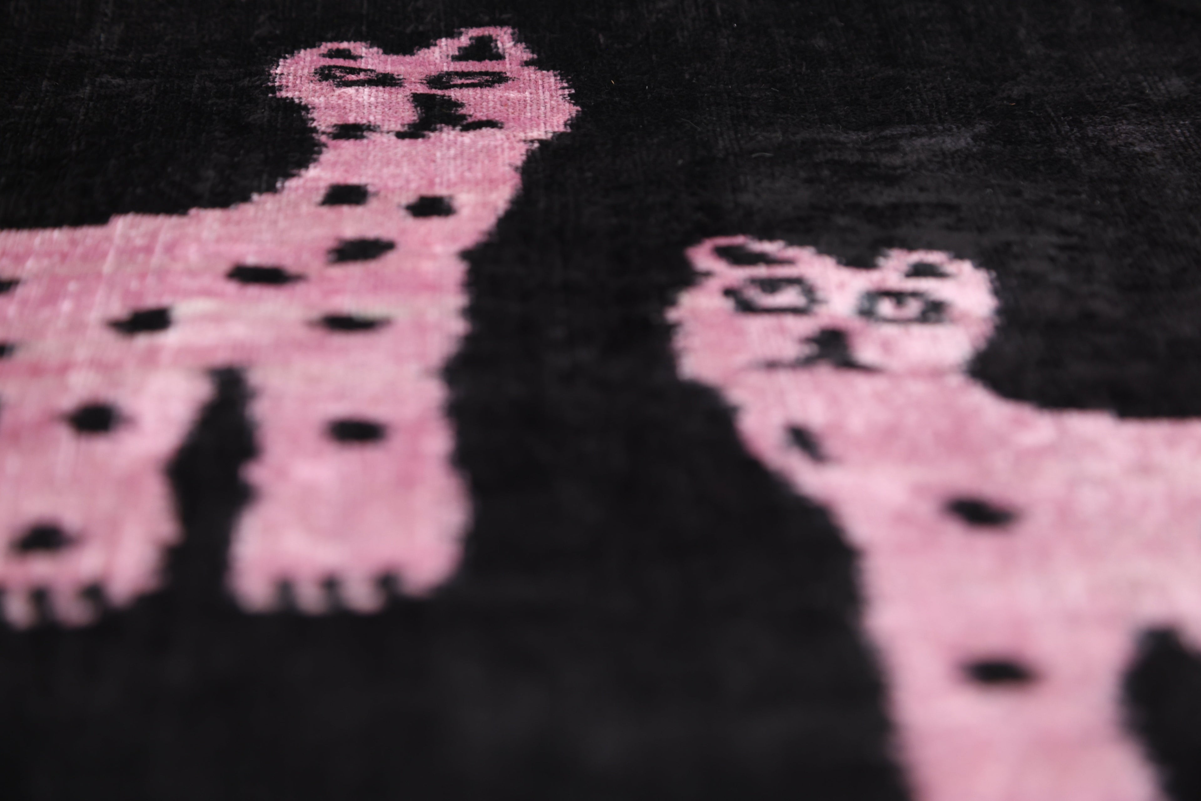 Best-Selling Pink Panther Velvet Pillow – Handmade 16x24 Lumbar-3