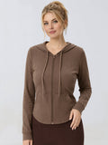 FlowEase Drawstring Yoga Jacket-0
