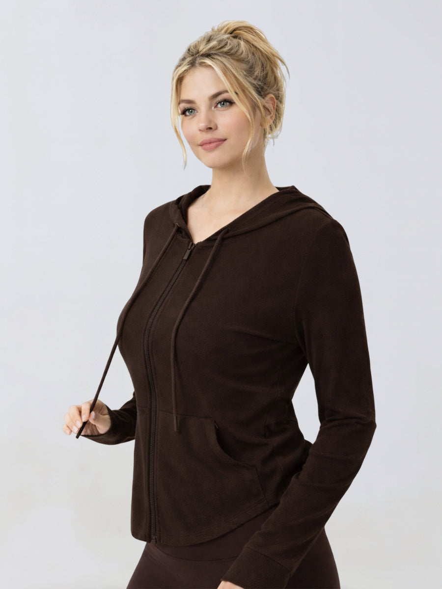 FlowEase Drawstring Yoga Jacket-3