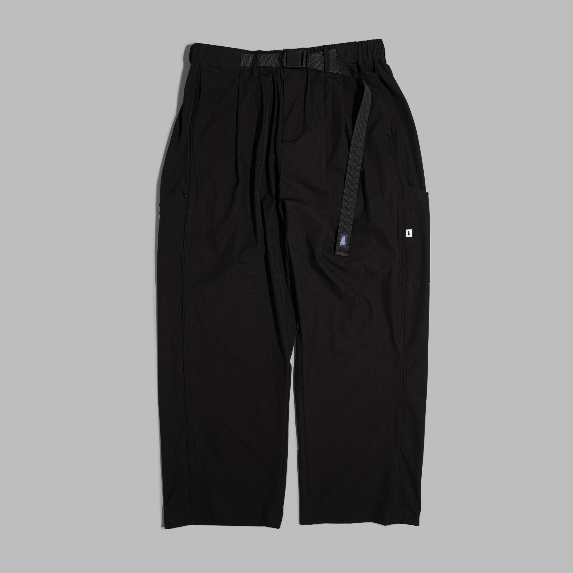 Panel Pants / Nylon - Black-0