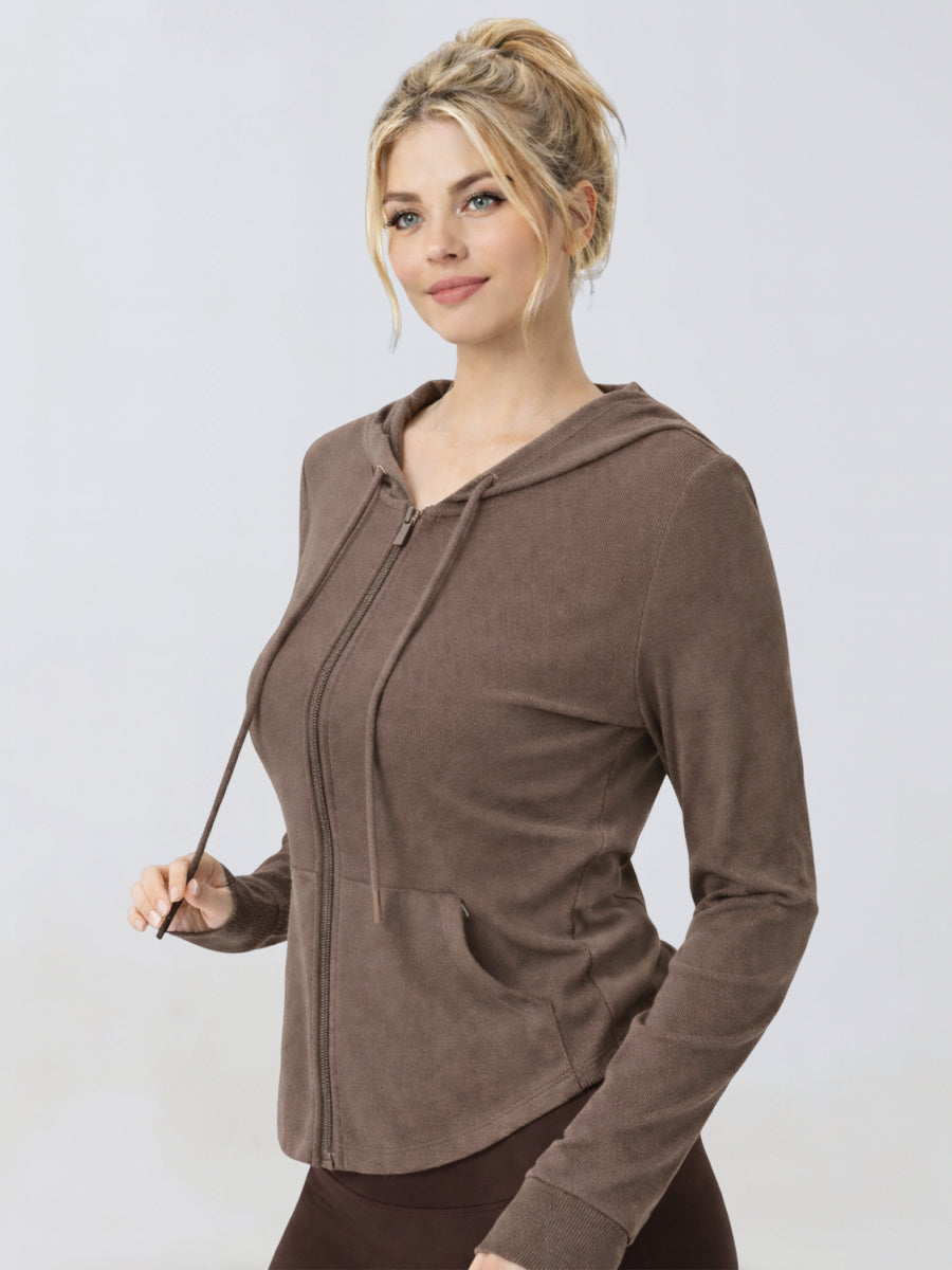FlowEase Drawstring Yoga Jacket-1