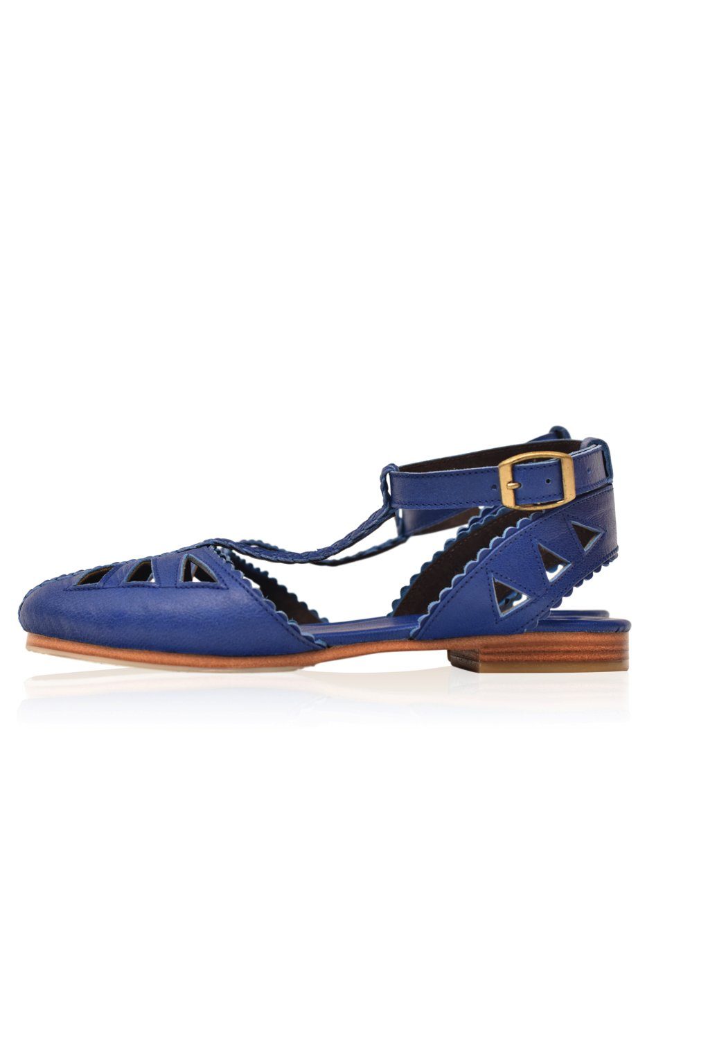 Bounty T-strap Leather Sandals-6