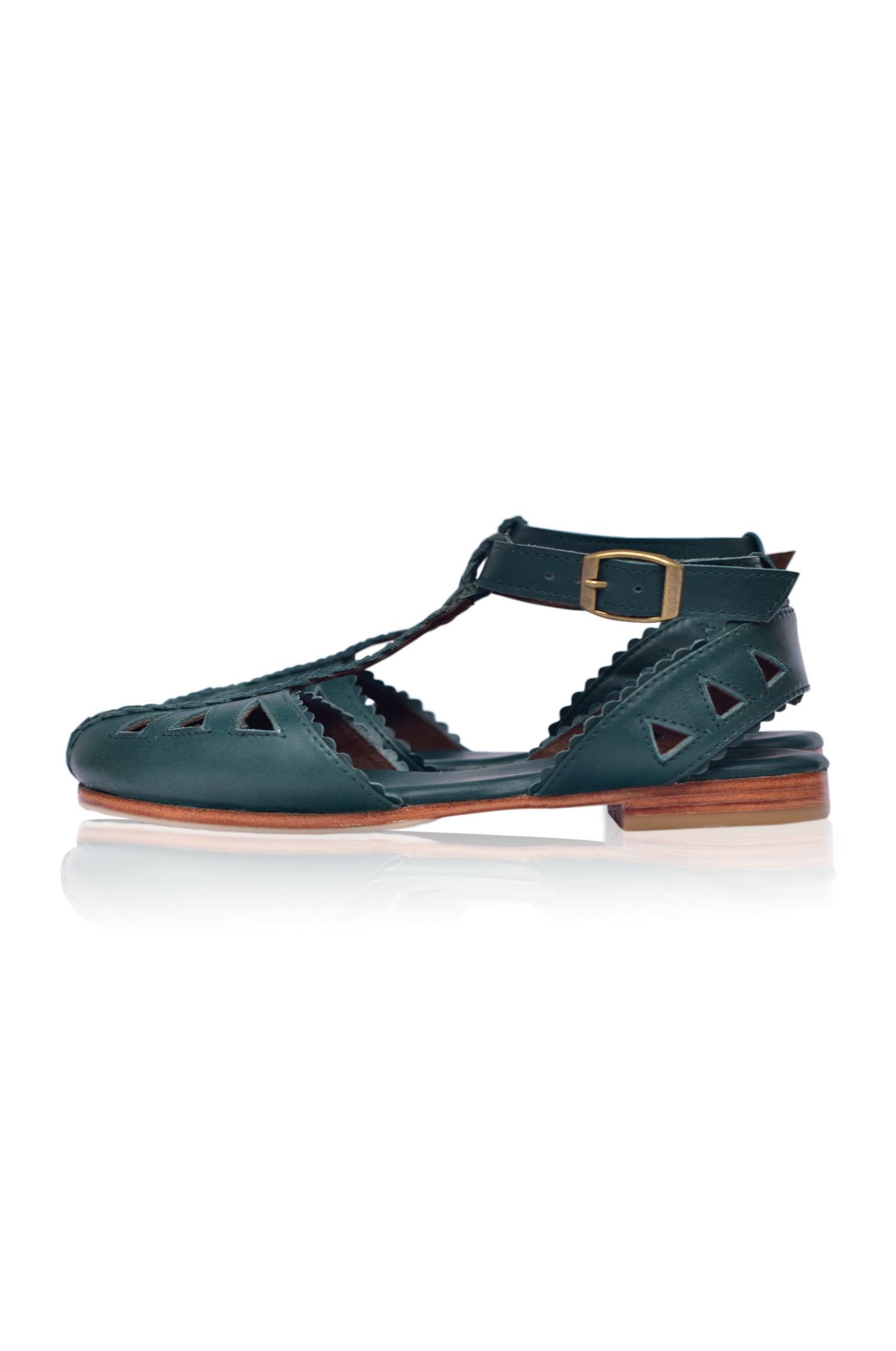 Bounty T-strap Leather Sandals-4