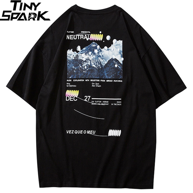 Hip Hop T Shirt Men Streetwear Iceberg Printed Tee Shirt Short Sleeve Cotton Casual T-Shirt Fashion Black Harajuku Tshirt-1