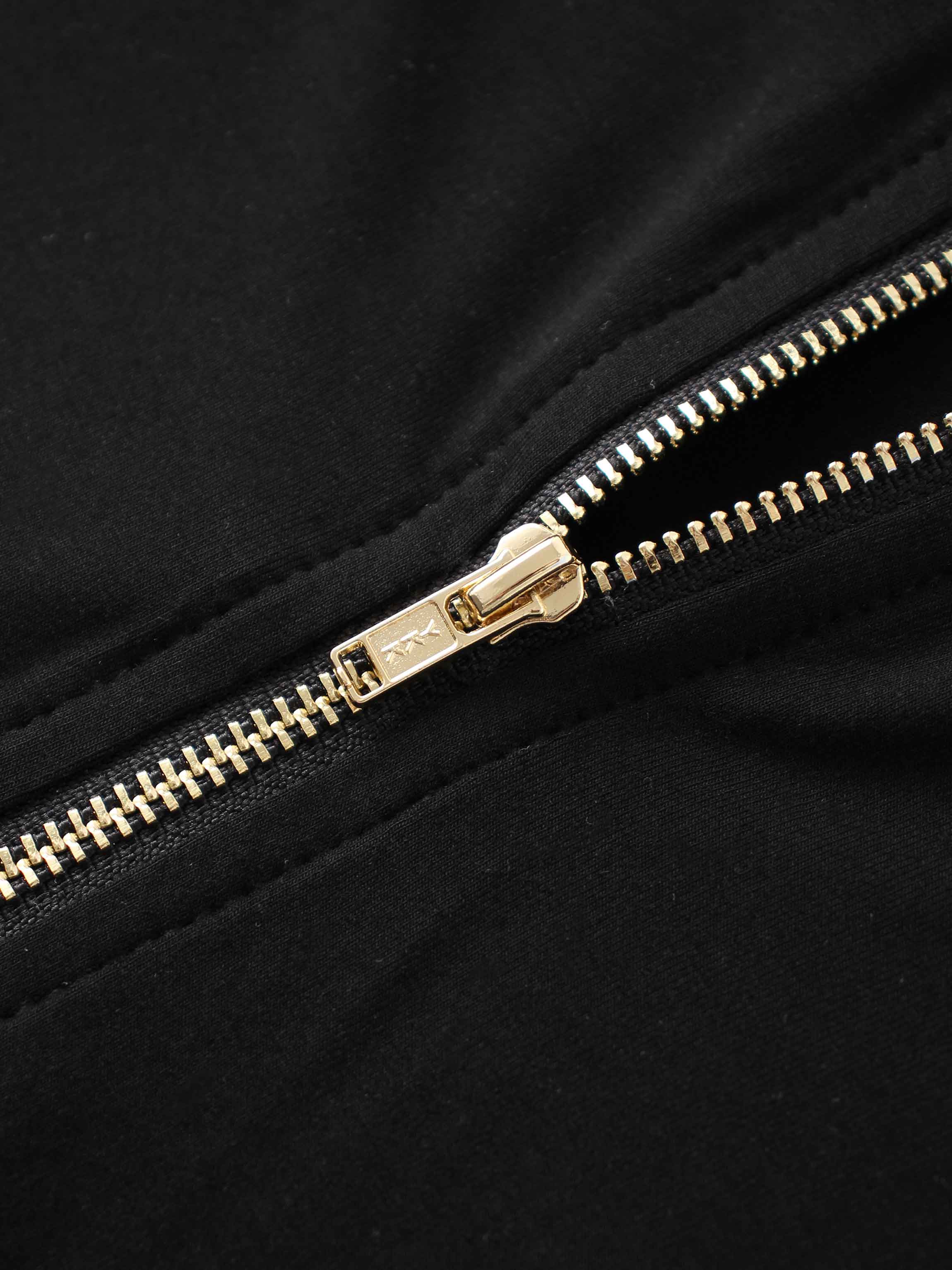 ZIP UP HOODIE-BLACK-3