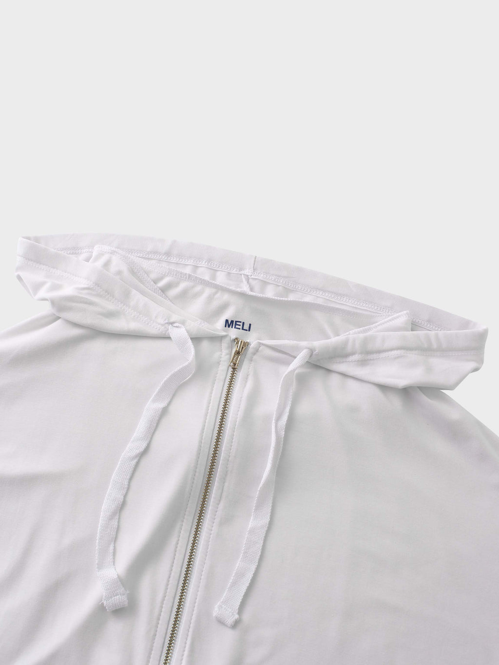 ZIP UP HOODIE-WHITE