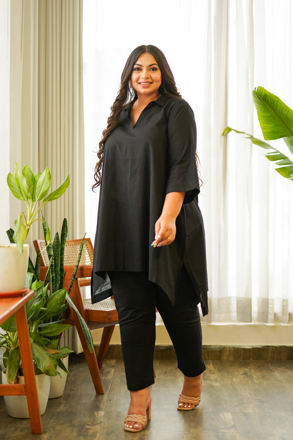 Ikigai Black Cotton Co-ord Set-4
