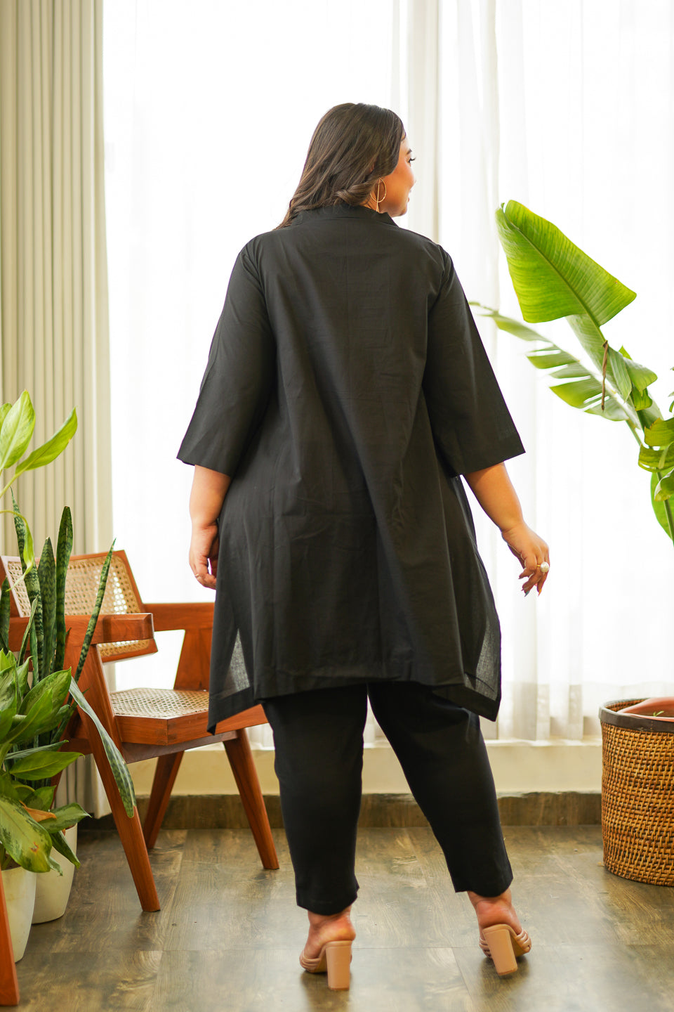 Ikigai Black Cotton Co-ord Set-3