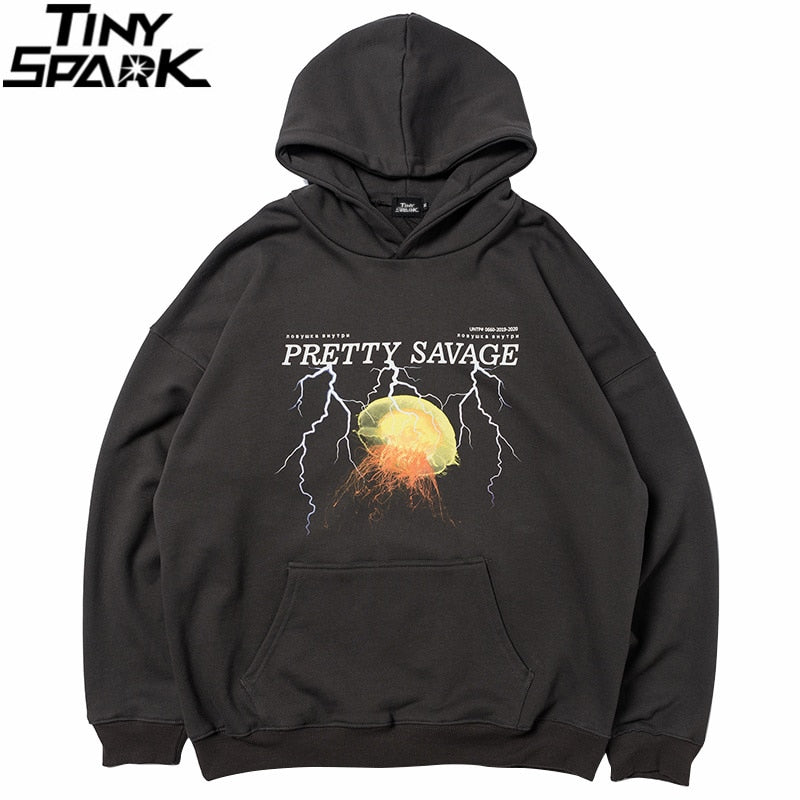 Men Hoodie Sweatshirt Hip Hop Streetwear Lightning Hoodie Pullover Harajuku Autumn Winter Fleece Hoodies Cotton Hipster-1