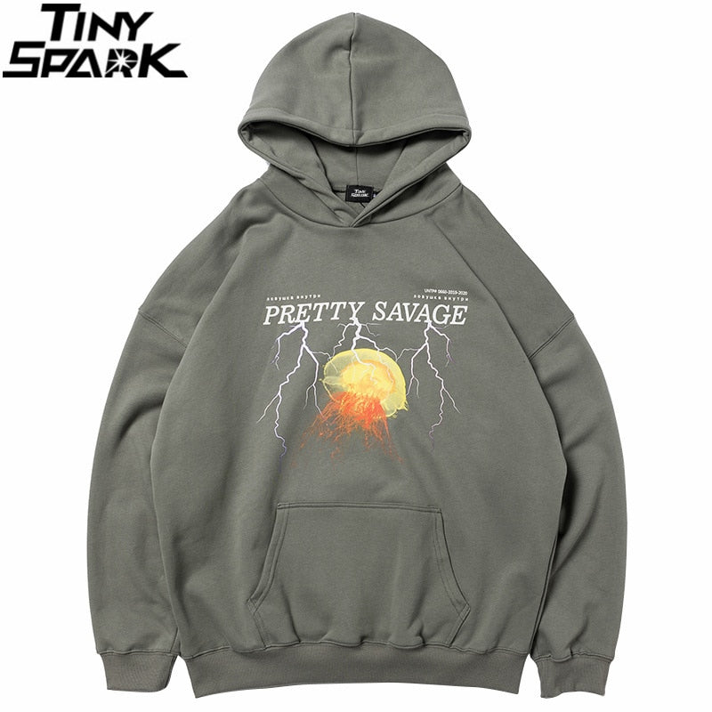 Men Hoodie Sweatshirt Hip Hop Streetwear Lightning Hoodie Pullover Harajuku Autumn Winter Fleece Hoodies Cotton Hipster-3