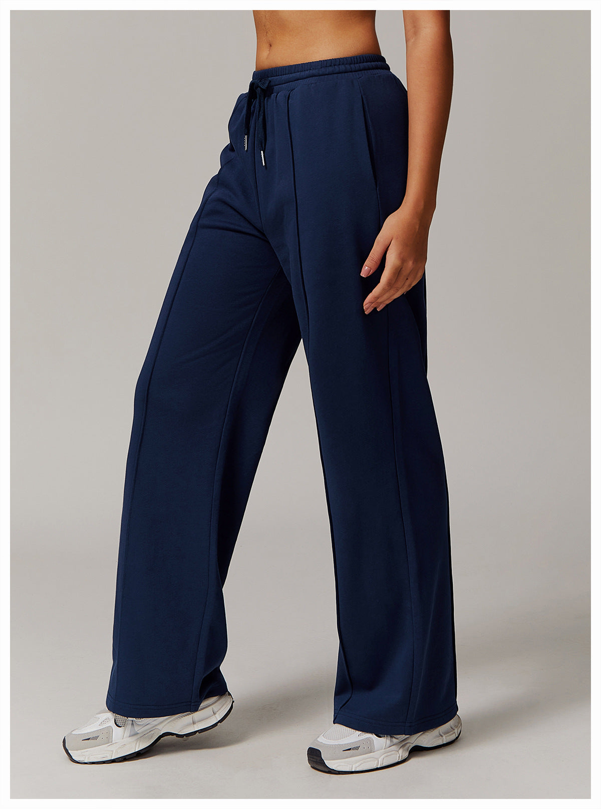 High-Waist Relaxed Straight Leg Joggers-4