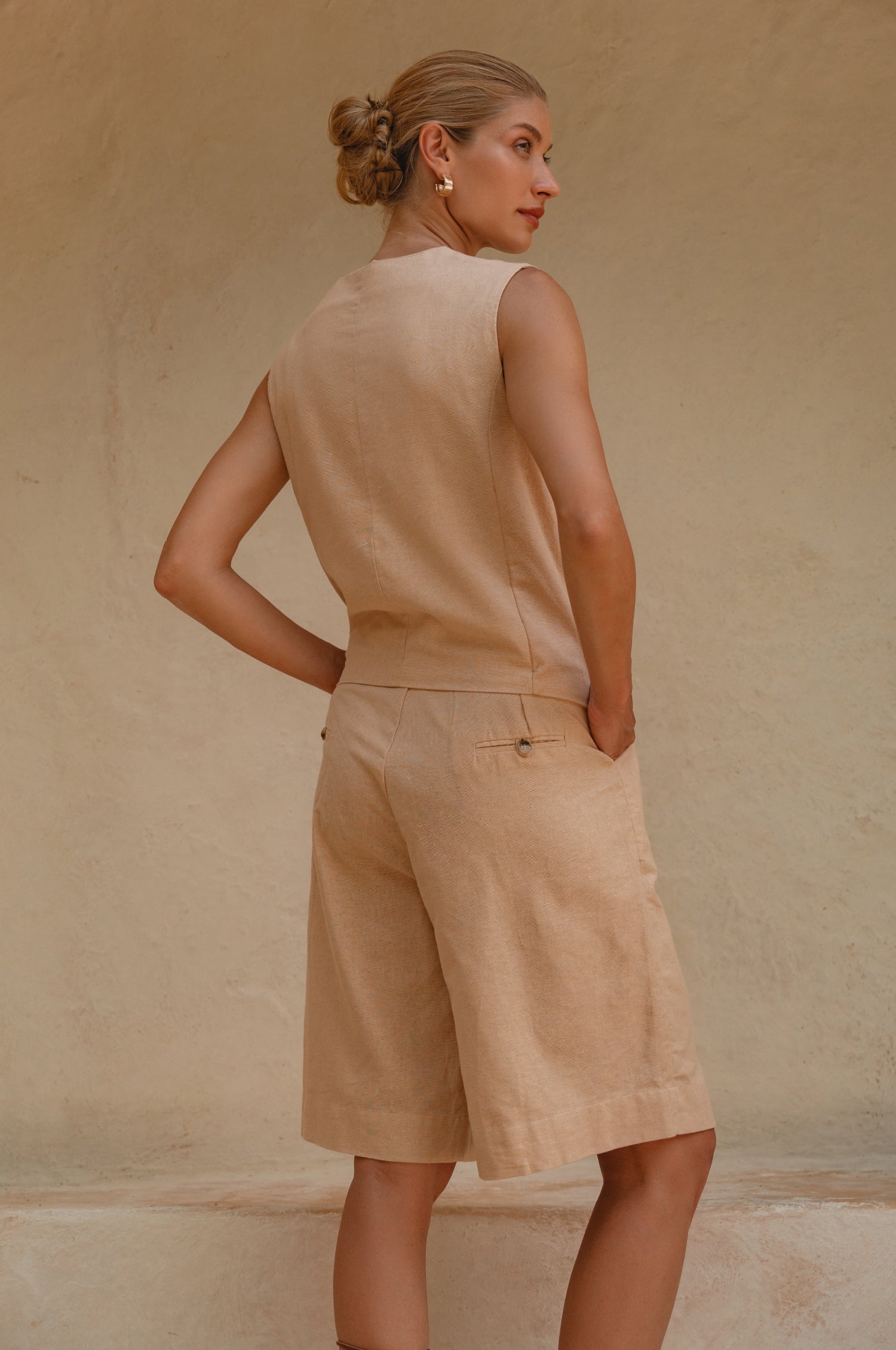 Paige Linen Vest-2