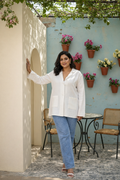 Plus Size Women’s Premium Linen Oversized Shirt – Relaxed Fit-0