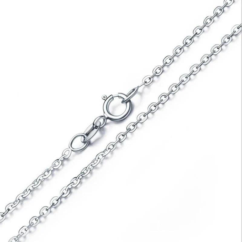 925 Sterling Silver Cherry Blossom Pendant Necklace-1