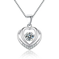 925 Sterling Silver Heart Pendant Necklace for Women-0