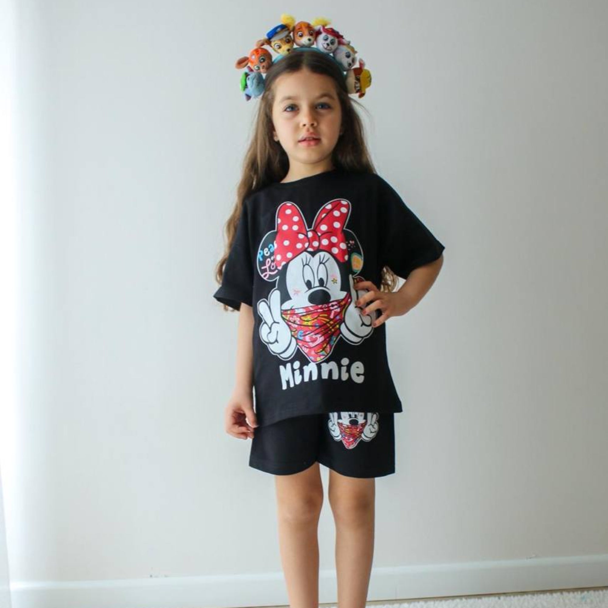 Downtown Mouse Girls Short Set-0