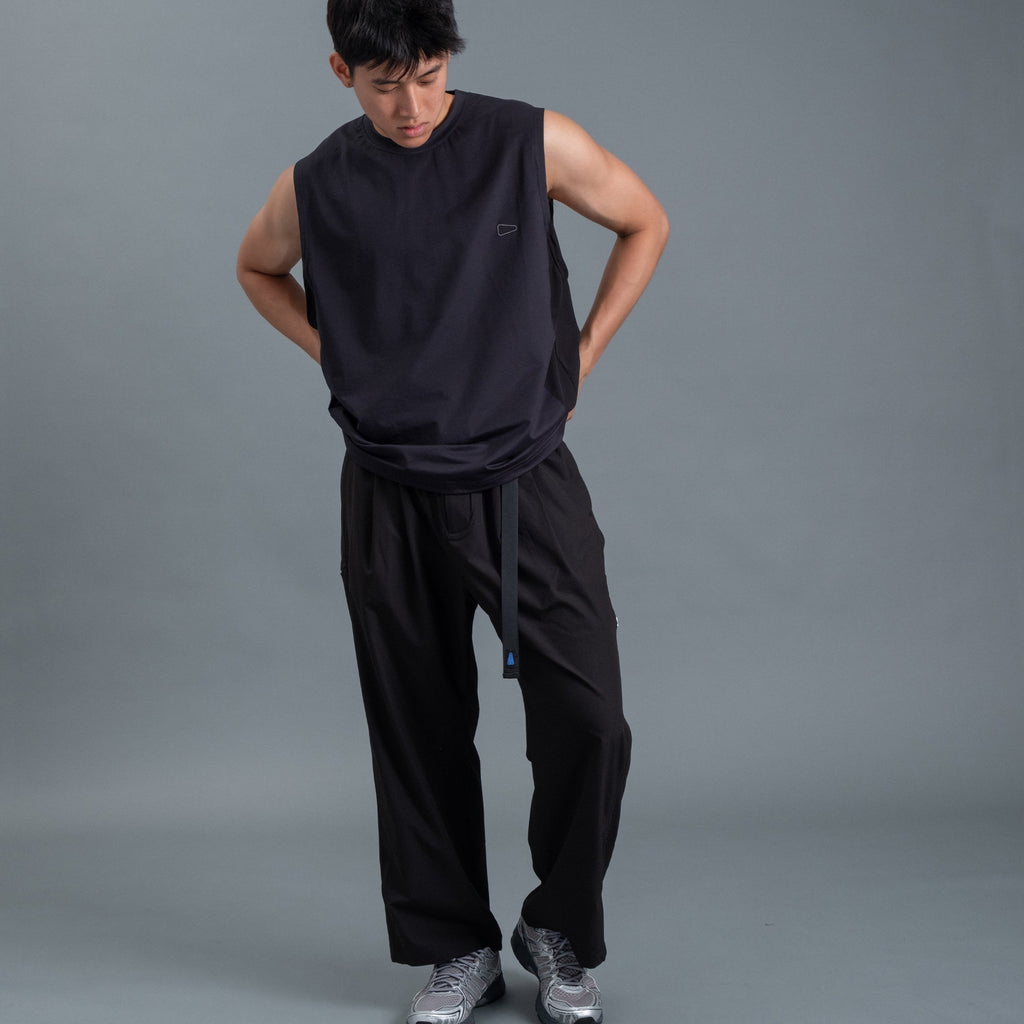 Panel Pants / Nylon - Black-3