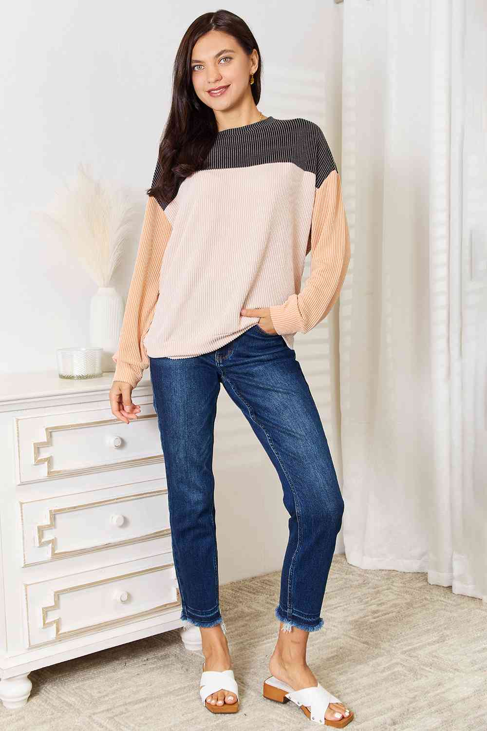Double Take Dropped Shoulder T-Shirt-3