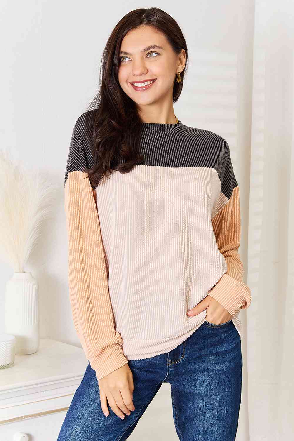 Double Take Dropped Shoulder T-Shirt-0