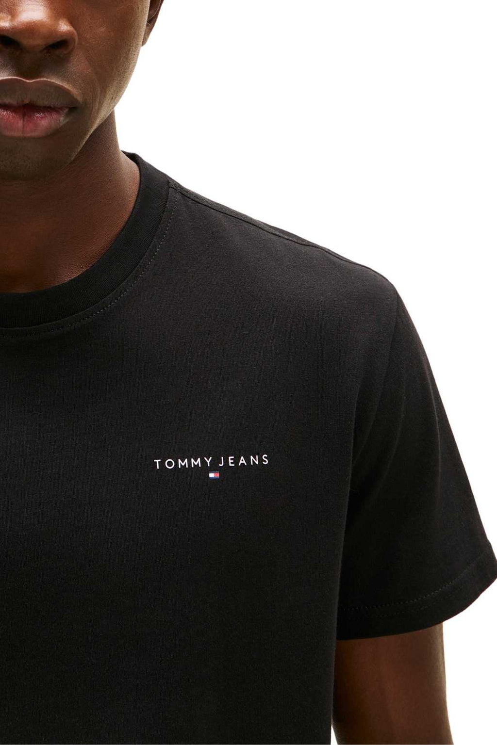 TOMMY JEANS - Men's T-shirt with linear logo  - Size XXL