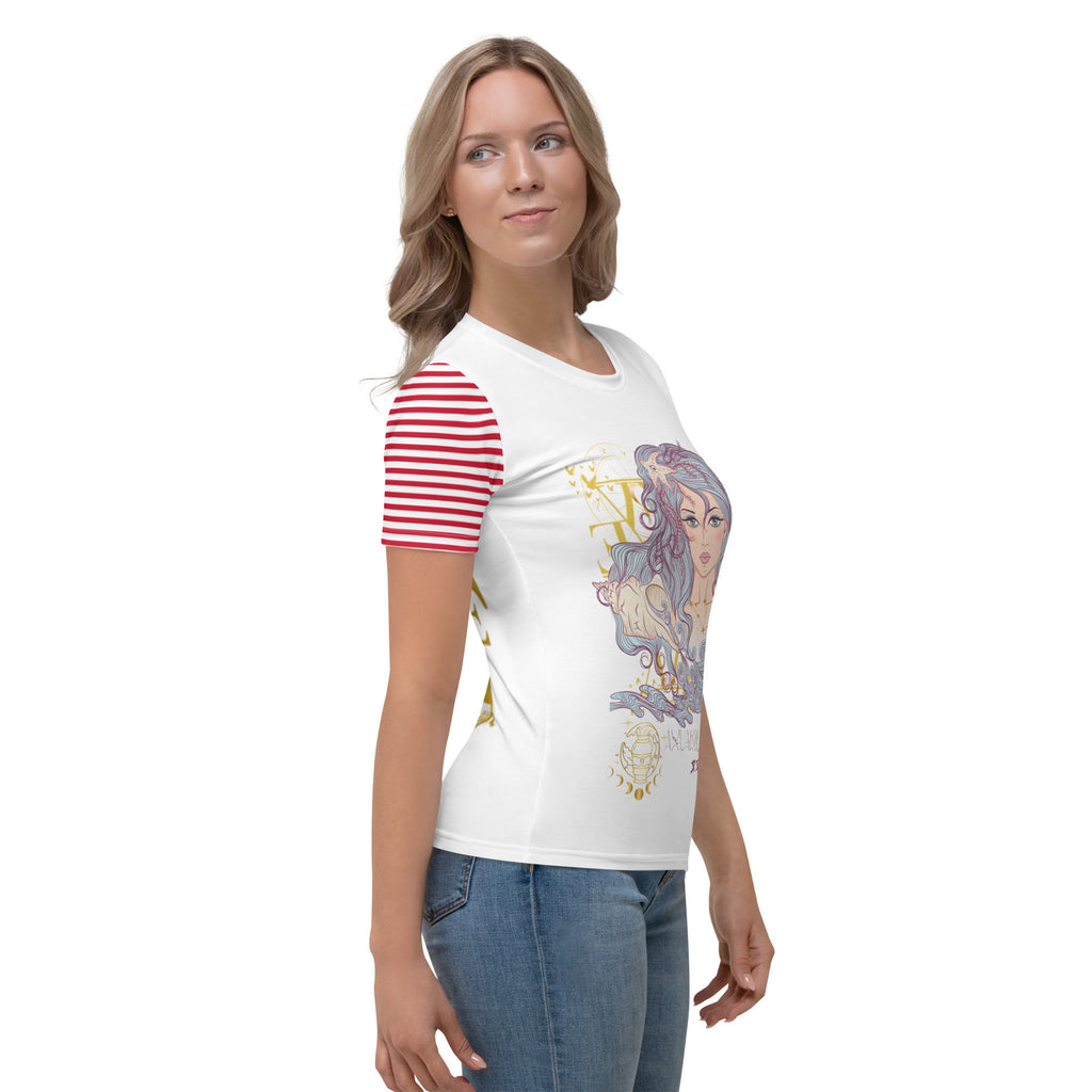 Aquarius ♒ Women's T-shirt Women's T-shirt T-shirt Horoscope-3