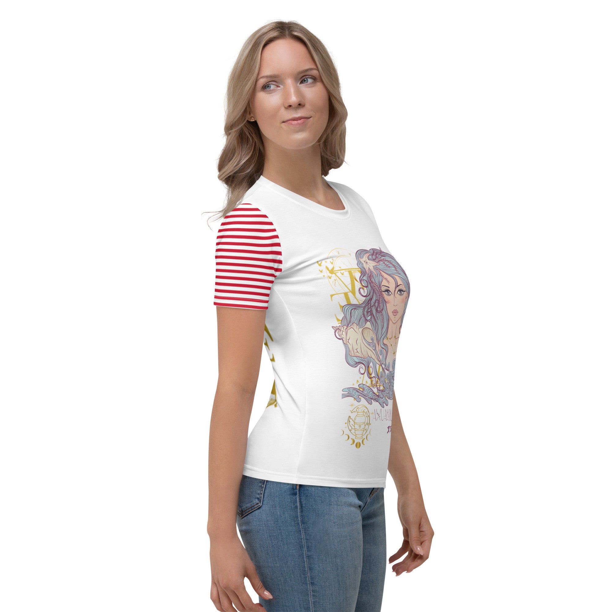 Aquarius ♒ Women's T-shirt Women's T-shirt T-shirt Horoscope-3