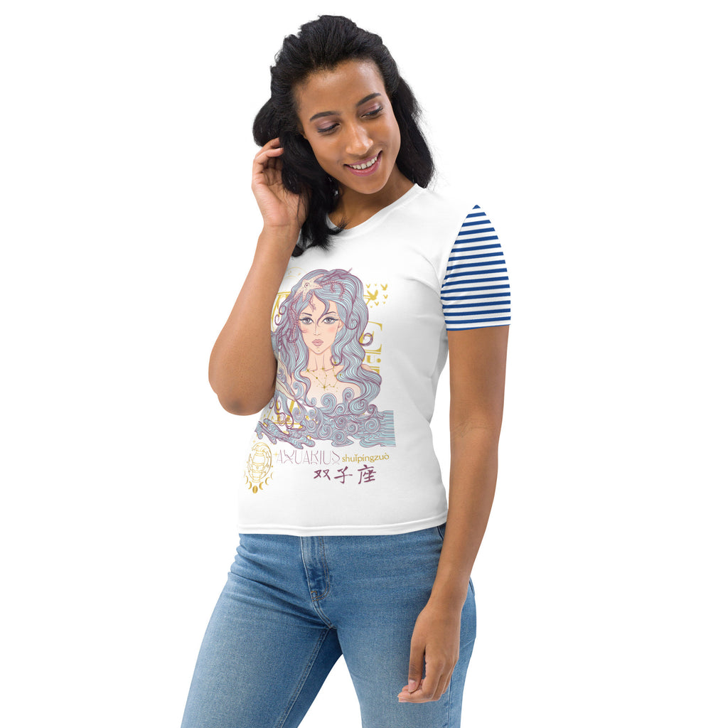 Aquarius ♒ Women's T-shirt Women's T-shirt T-shirt Horoscope-4