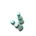 Icy Blue & Silver Clip On Earrings Handmade-0