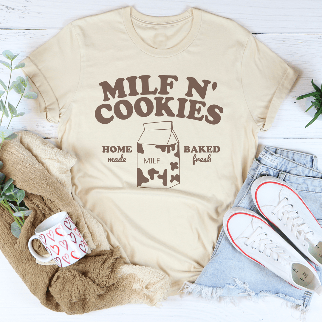 Milf N' Cookies Home Made Baked Fresh Tee-2