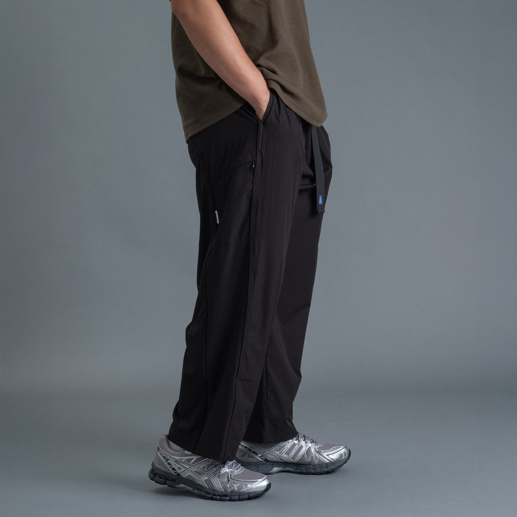 Panel Pants / Nylon - Black-4
