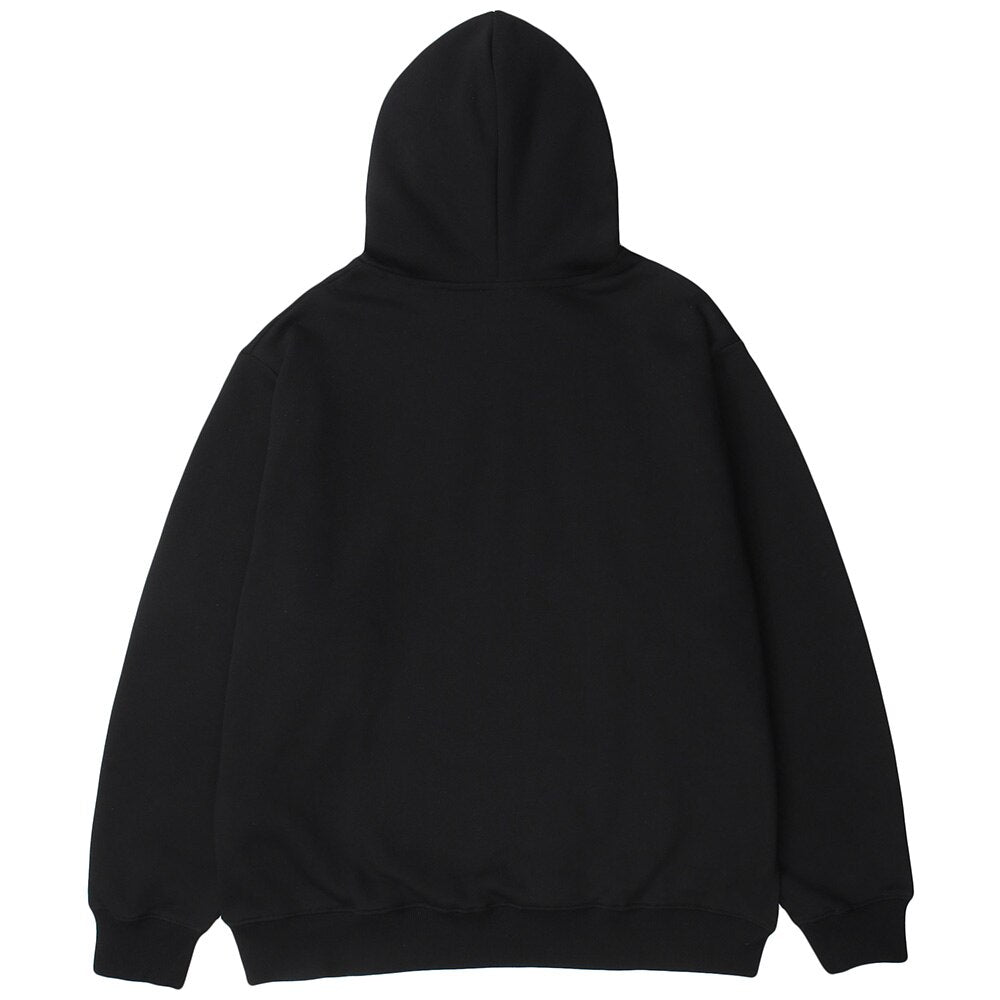 Hoodies Men Tearing Newspaper Cute Bear Print Pullovers High Street Style Hipster Casual Tops Loose Unisex Streetwear-4